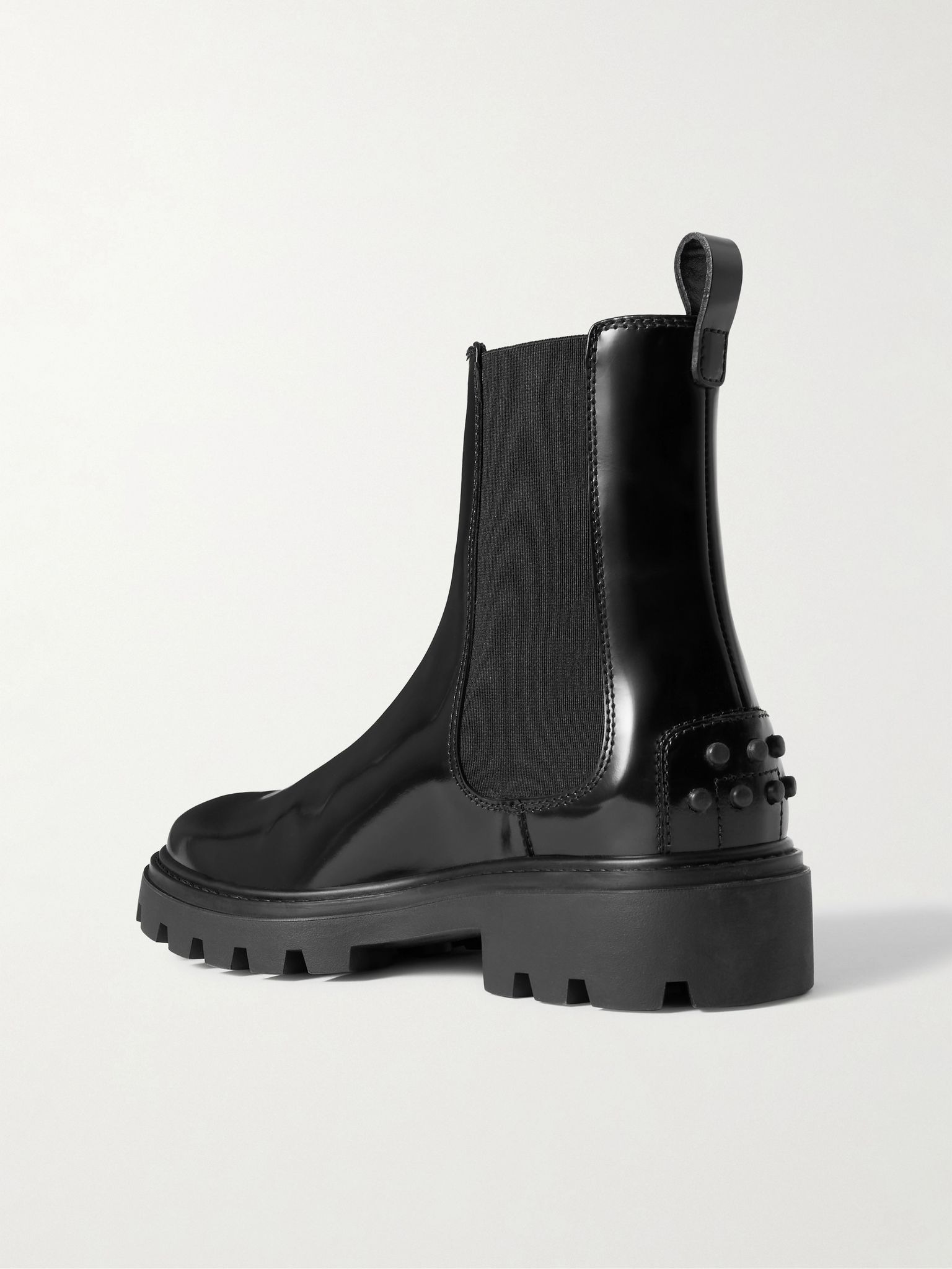 Gomma Pesante glossed-leather Chelsea boots Black - 3