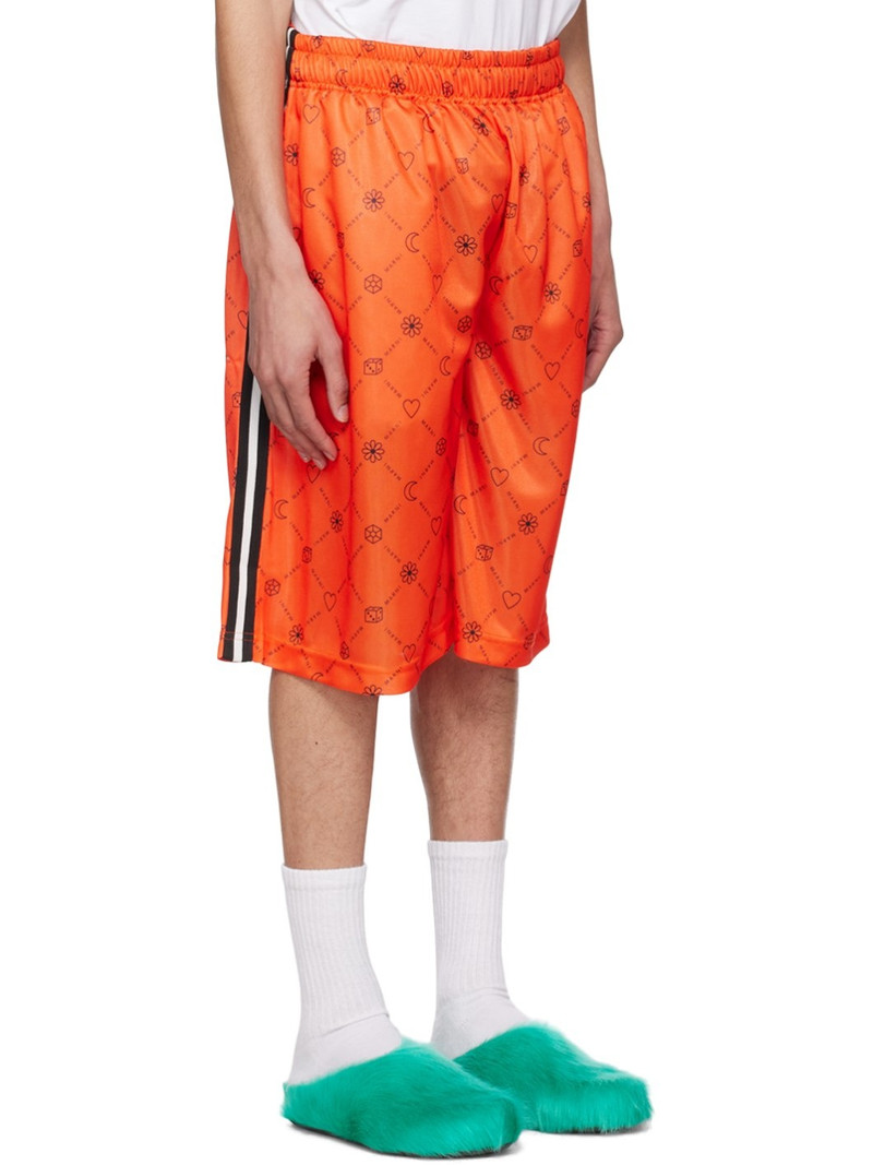 Orange Printed Shorts 2
