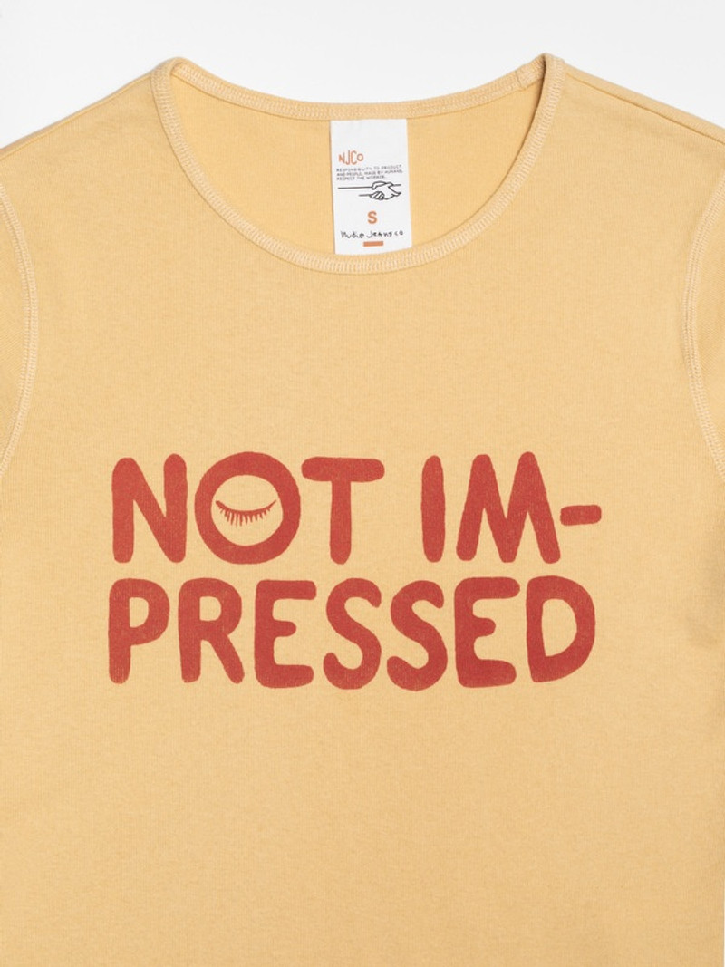 Eve T-Shirt Not Impressed Mustard 5