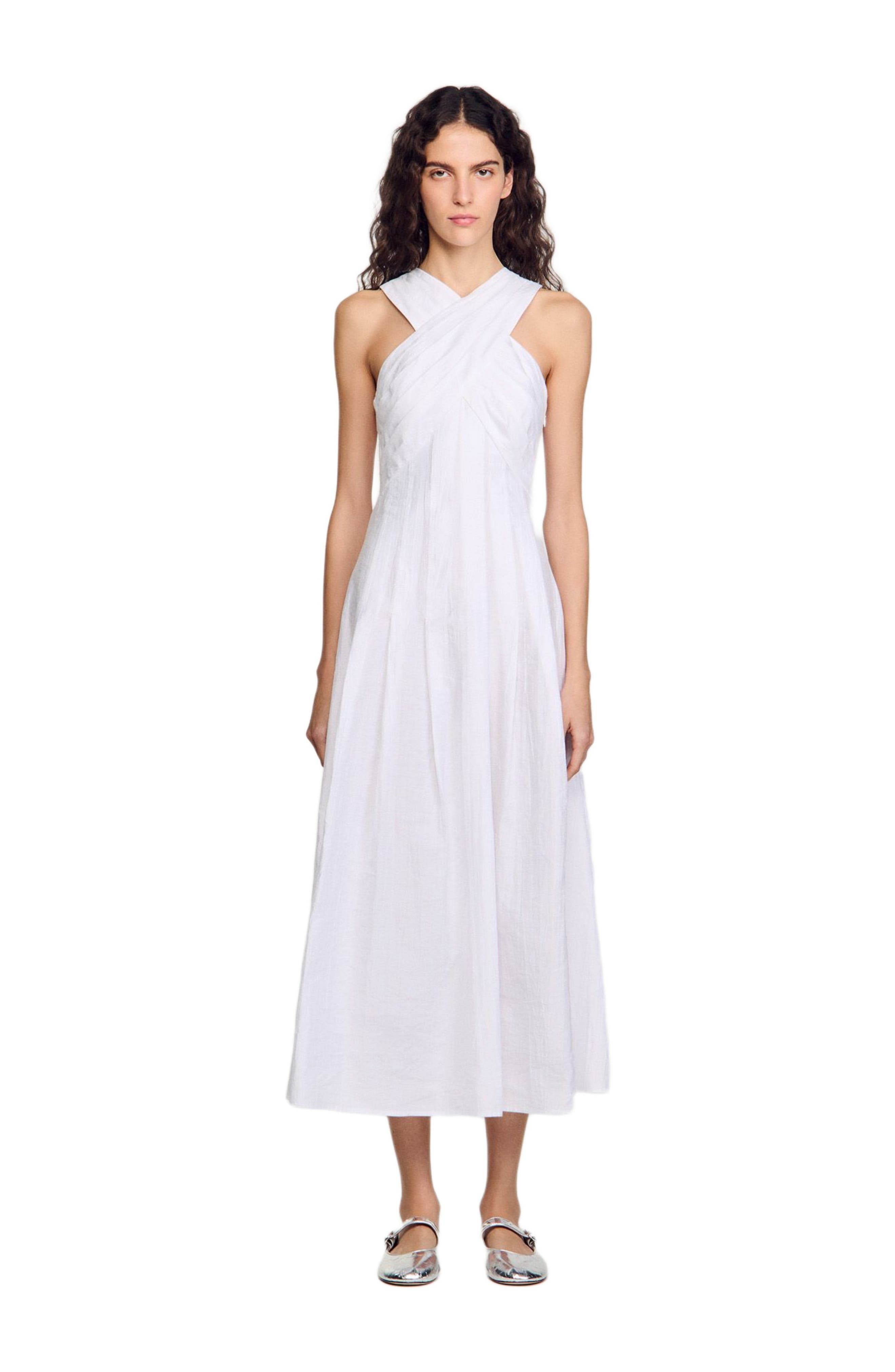 SANDRO Wrap maxi dress in White at Nordstrom - 3