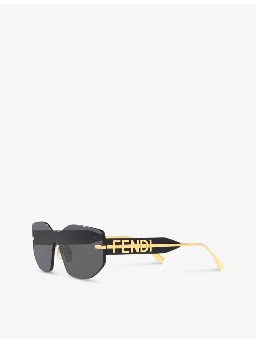 FN000634 FE40066U rectangle-frame tinted metal sunglasses - 3
