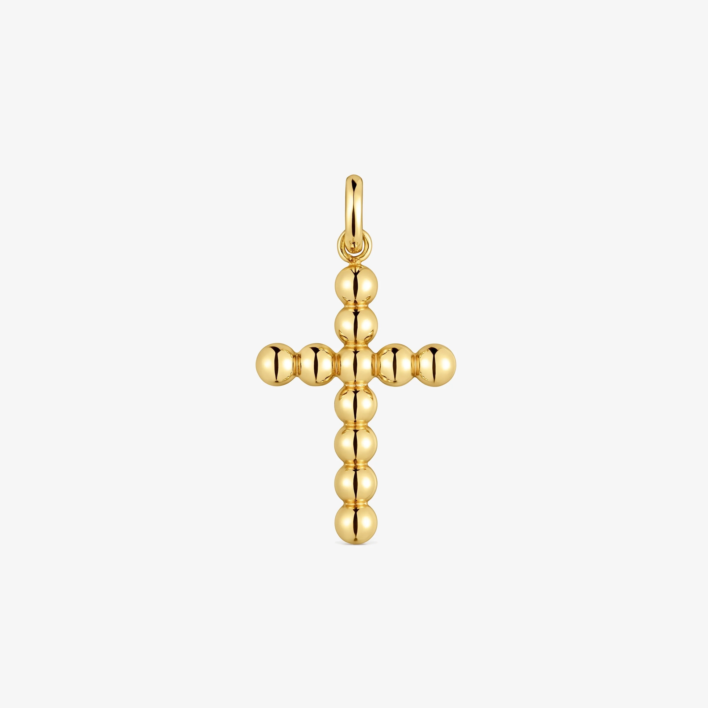 Medium 18K solid gold cross-motif Pendant Basics - 1