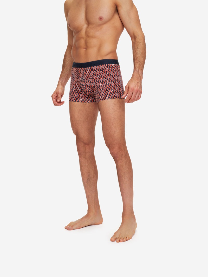 Men's Boxer Briefs Diamond Pima Cotton Stretch Red - 3