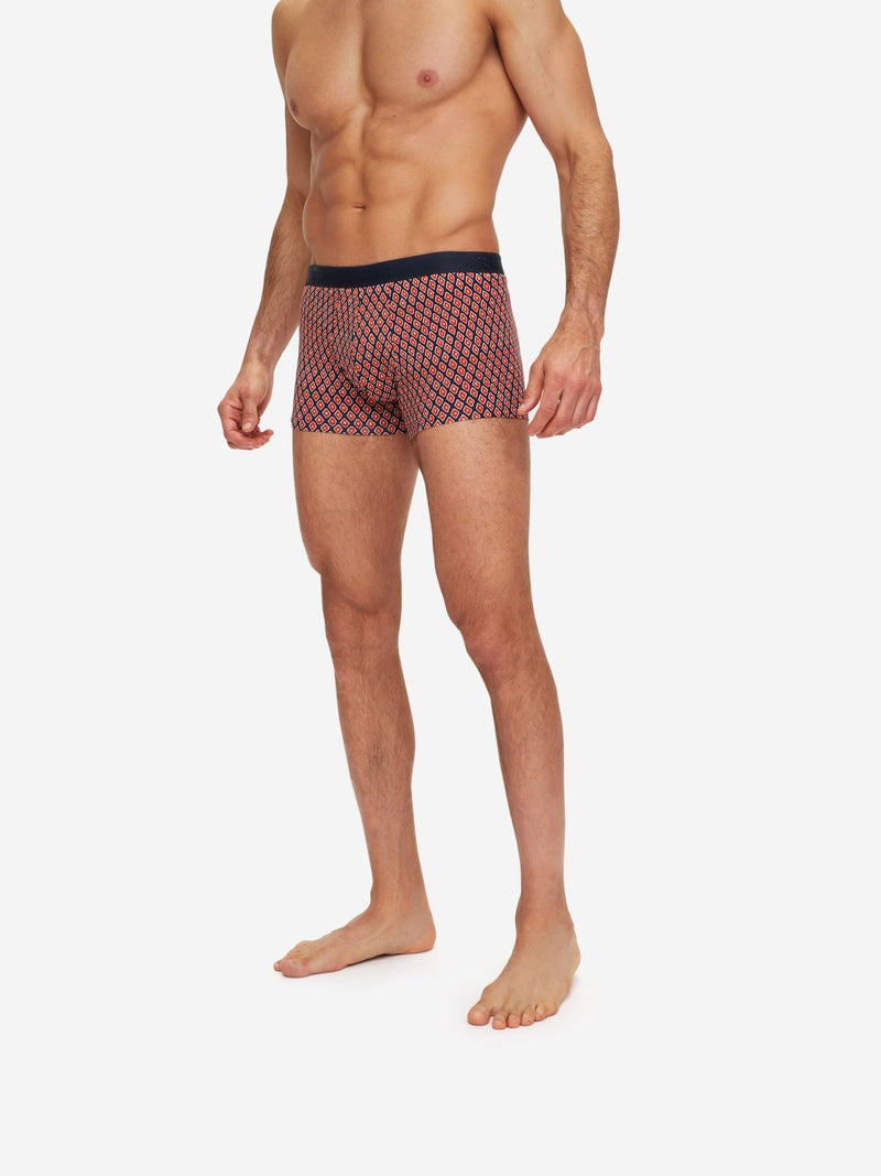 Men's Boxer Briefs Diamond Pima Cotton Stretch Red 3