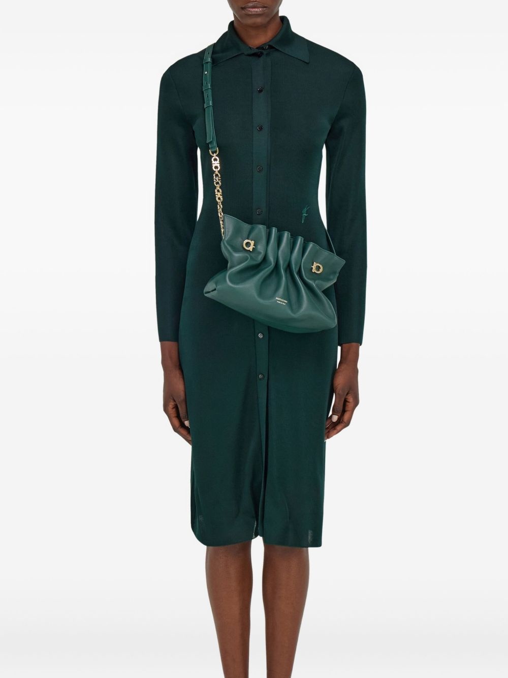 Soft ruched shoulder bag - 2