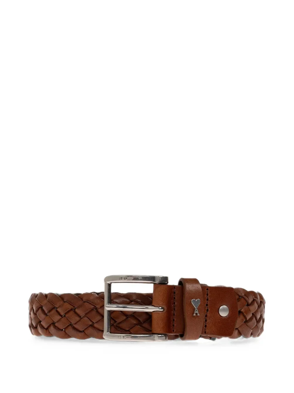 BROWN BRAIDED PARIS PARIS COW LEATHER BELT 30MM - 1