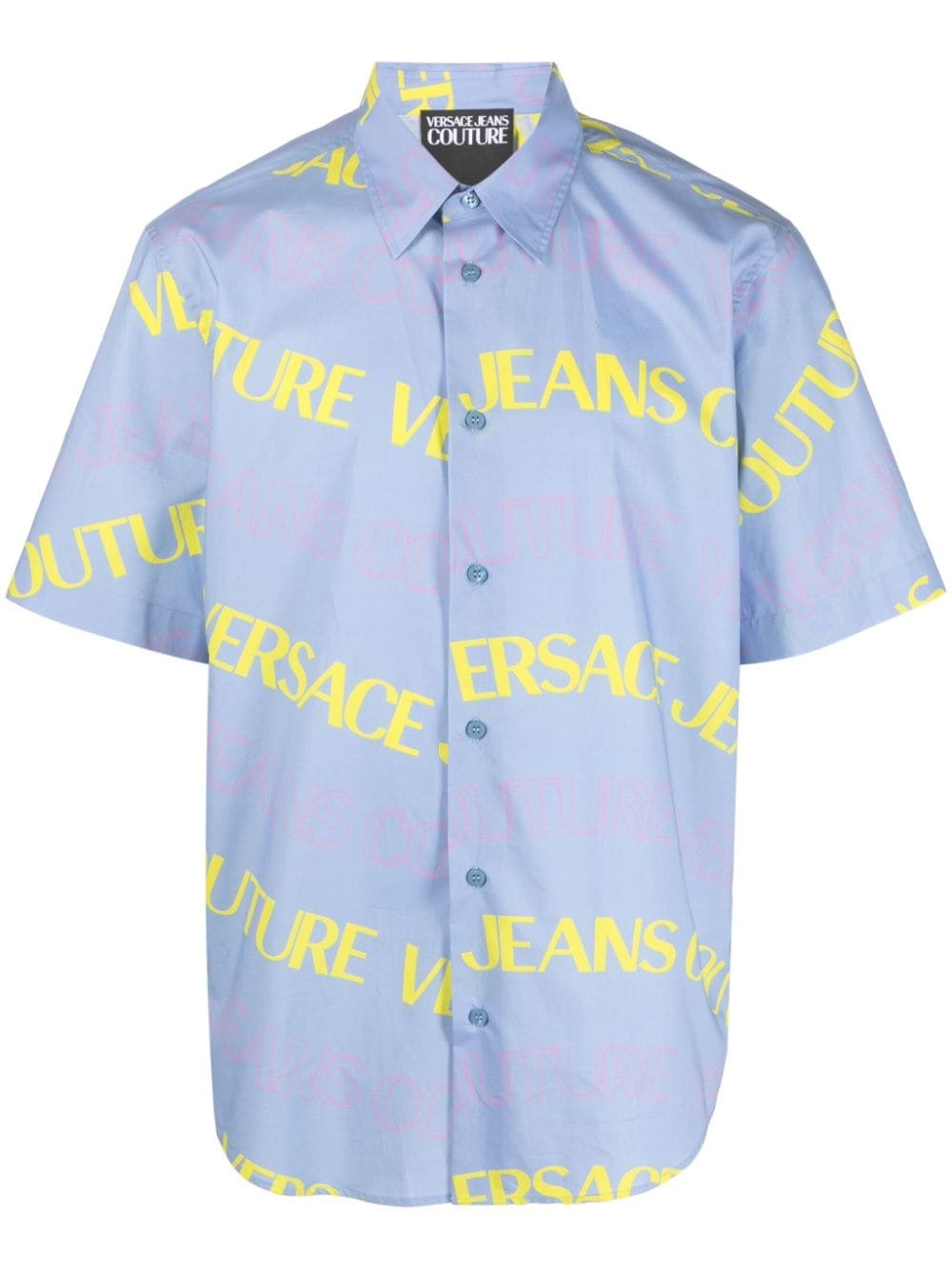 logo-print cotton shirt - 1