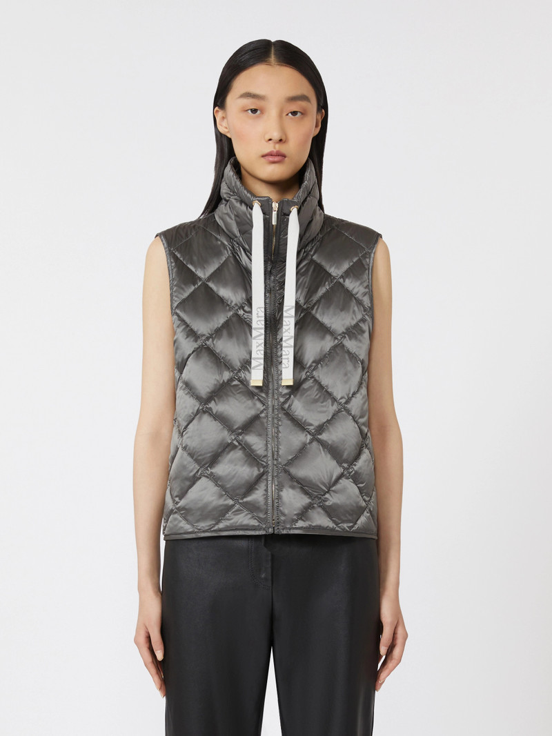 TREGIC Padded water-repellent nylon canvas gilet - DARK GREY 3