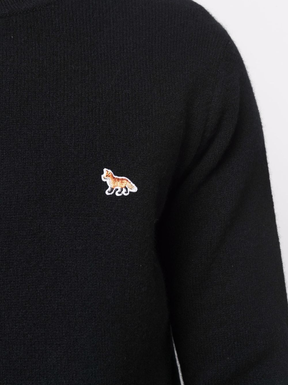 fox-appliqué wool jumper - 5