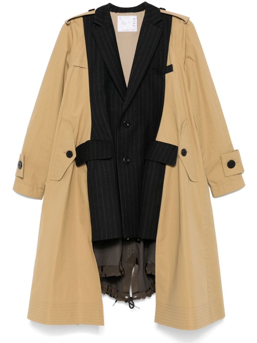 panel-detailed trench coat - 1