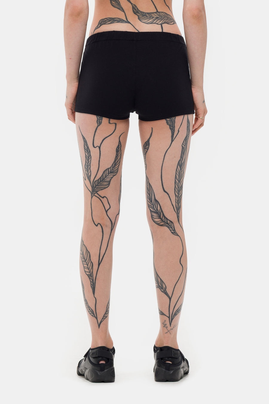 Super Bad Jersey Dress and  Hotpants in Faded Black - 5