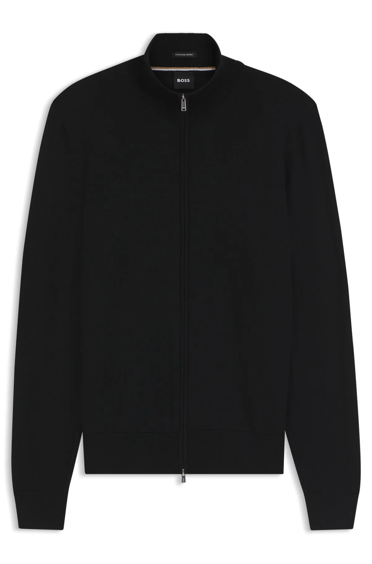 ZIP-UP SWEATER IN MERINO WOOL - 1