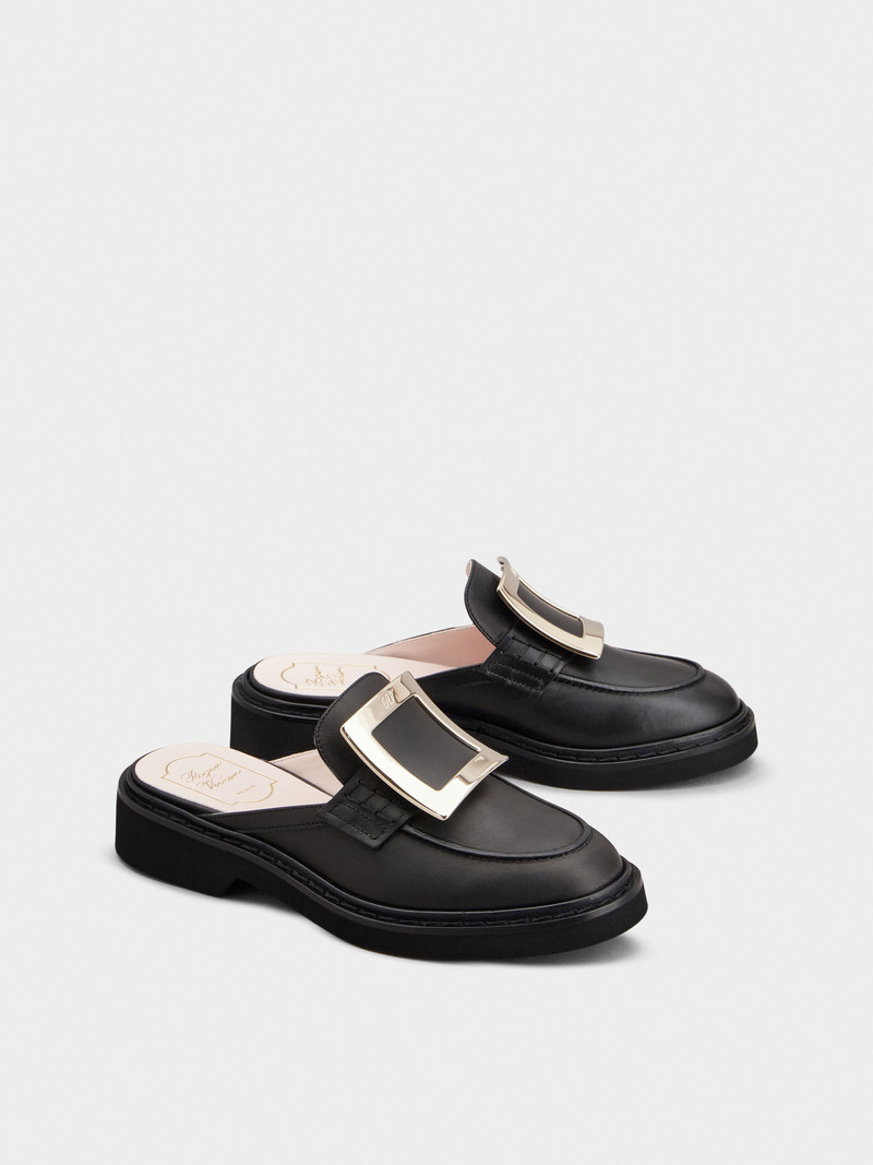 Roger Vivier Viv' Rangers Mules in leather outlook
