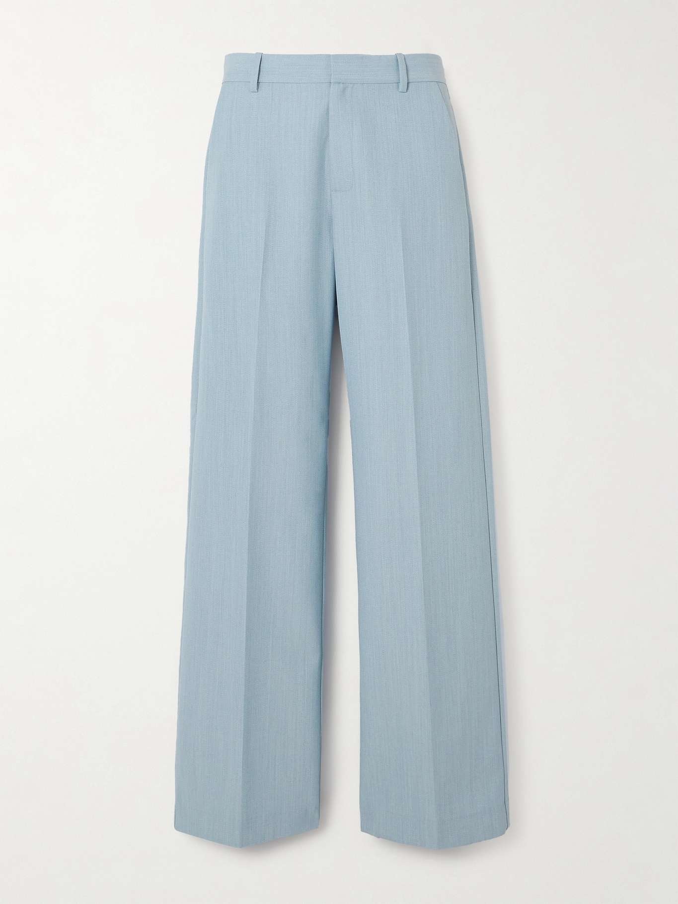 Carter pleated recycled twill wide-leg pants - 1