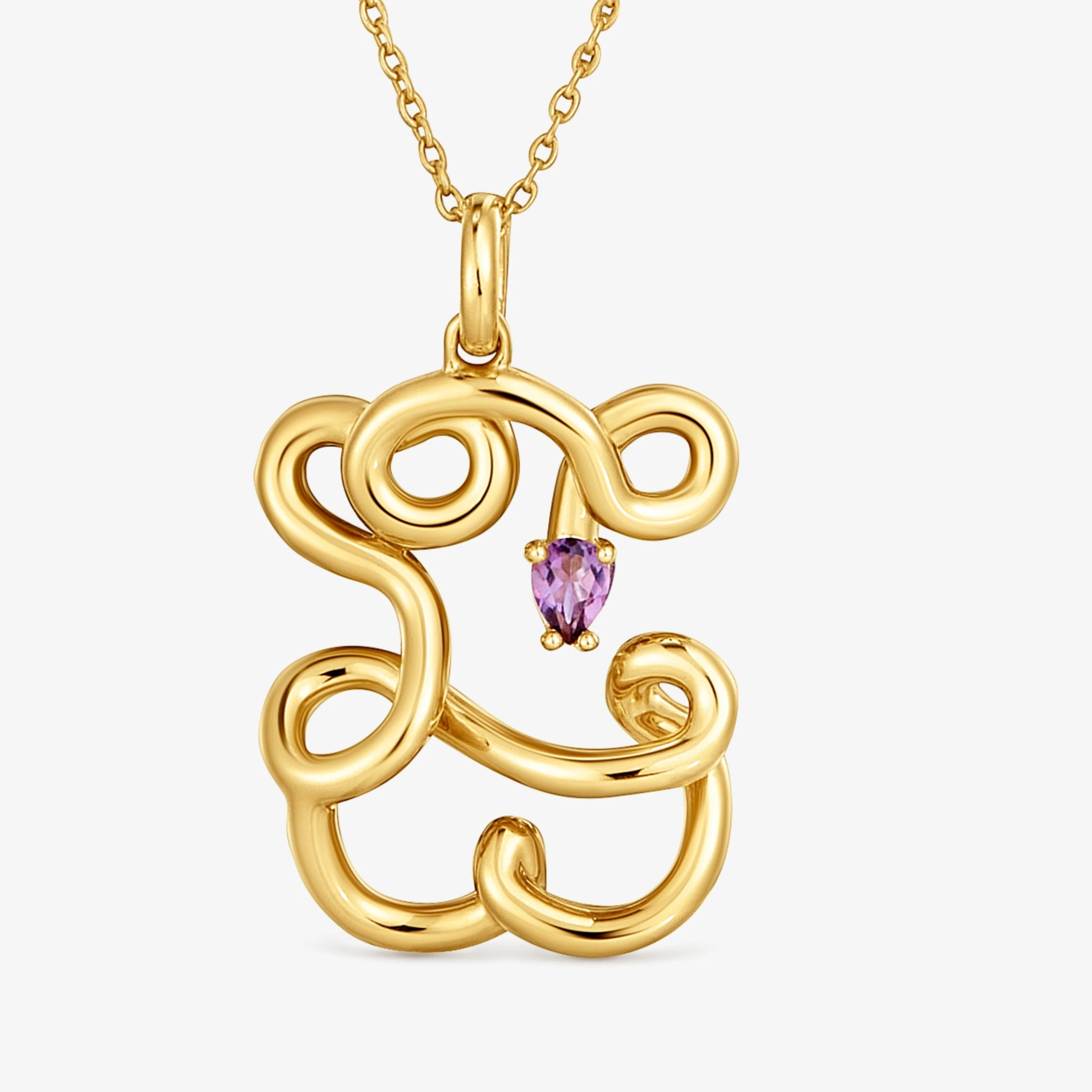 Bear Necklace with 18kt gold vermeil and amethyst TOUS Lio - 1