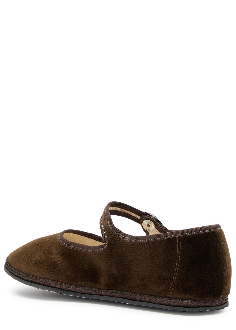 Vibi Venezia Velvet Mary Jane Flats - 2