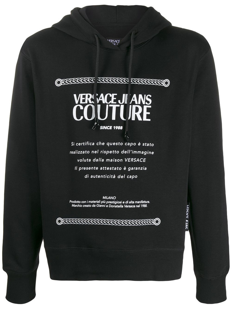 graphic-print logo hoodie 1