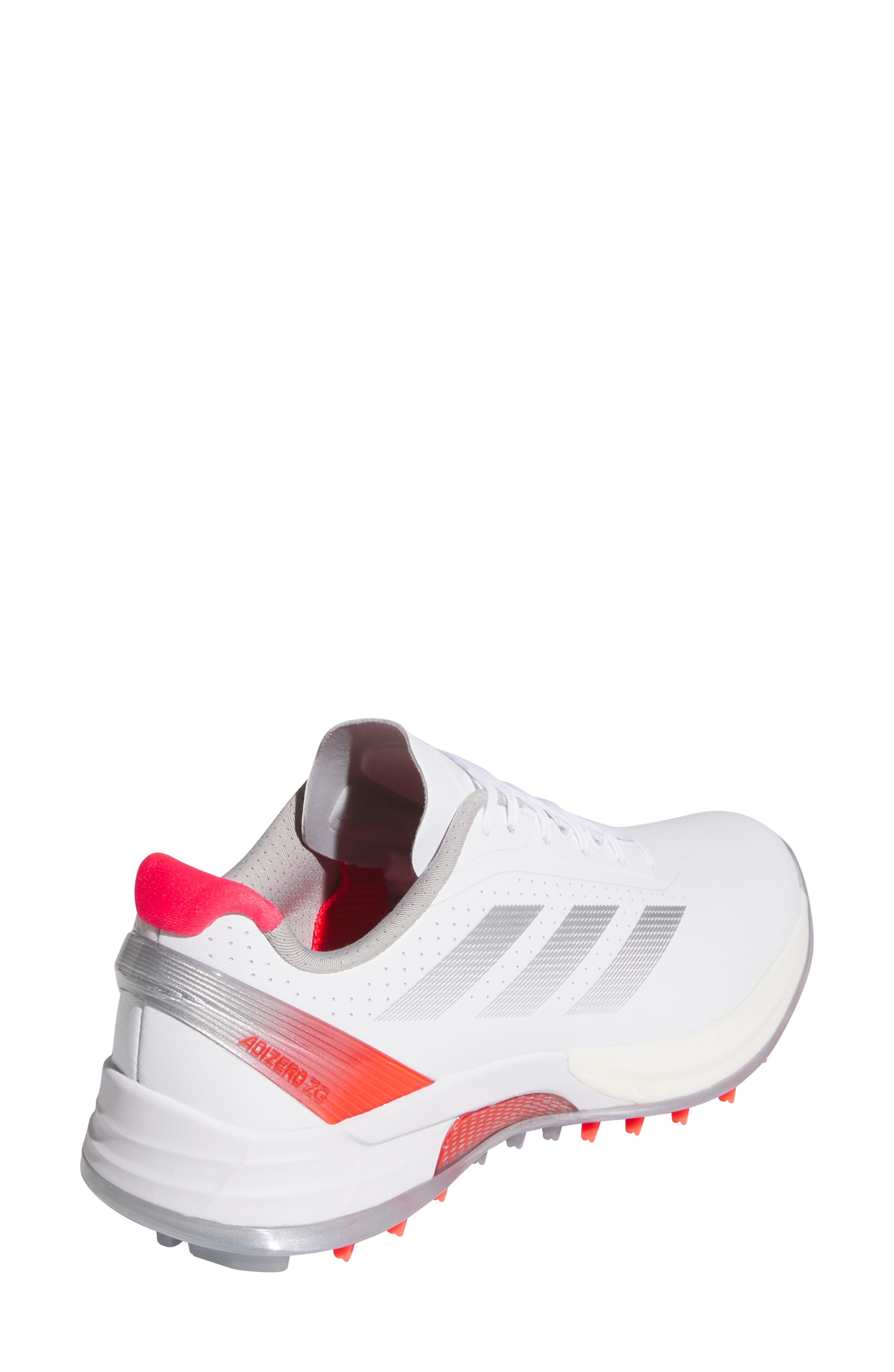 adidas Adizero ZG Golf Shoe in White/Silver Met./Lucid Red at Nordstrom - 2