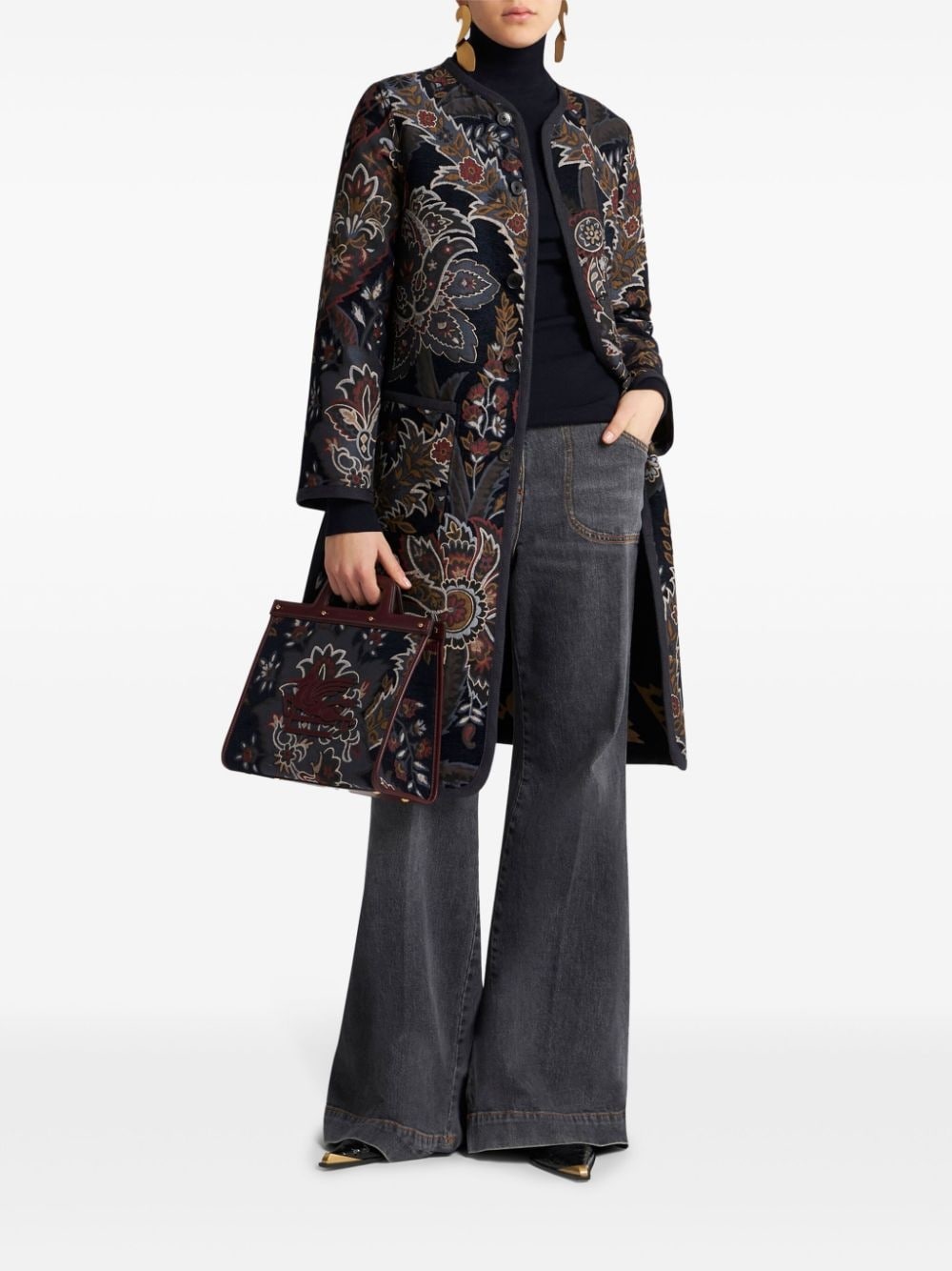 paisley-print reversible coat - 2