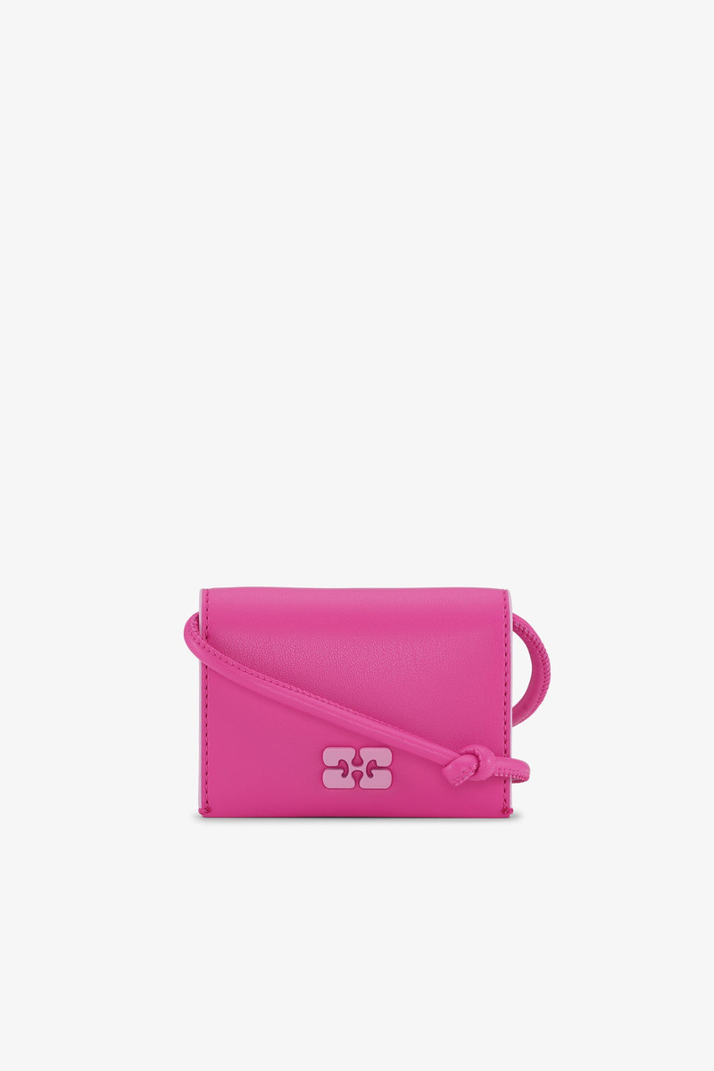 PINK GANNI BOU WALLET ON STRAP 1
