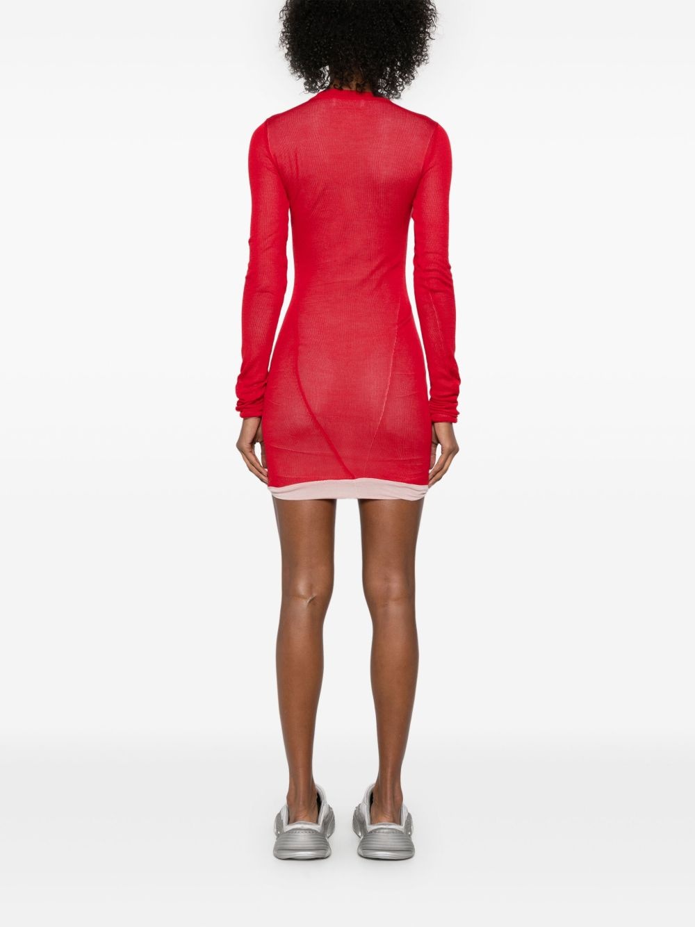 knitted mini dress - 4