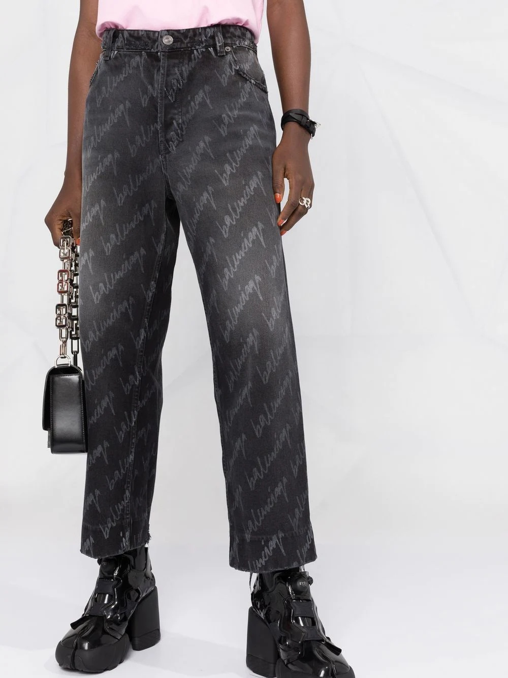 logo-print cropped pants - 5