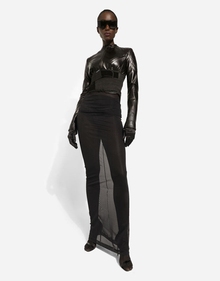 Short leather biker jacket - 6
