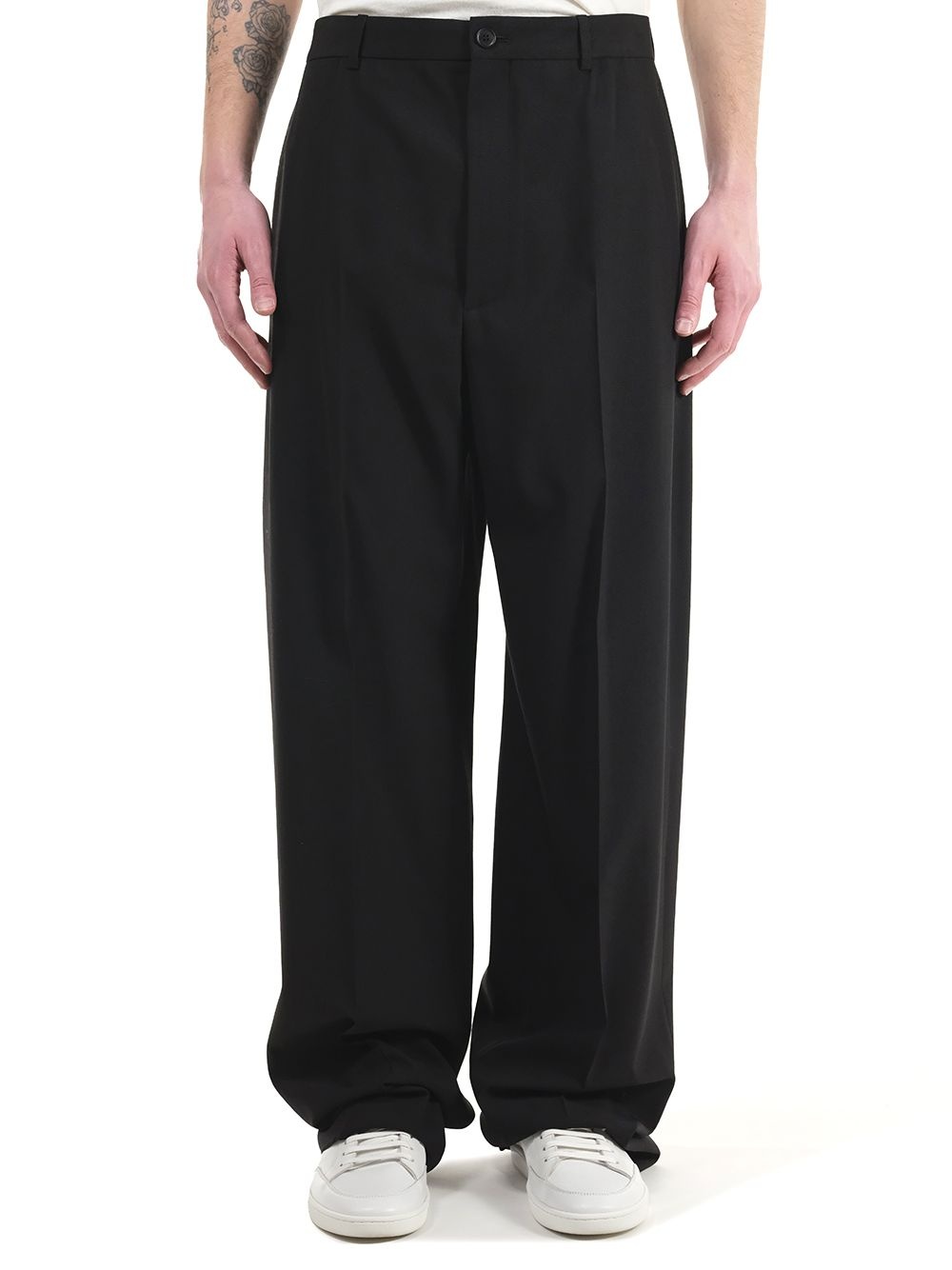 Black Tailored Trousers Black - 3