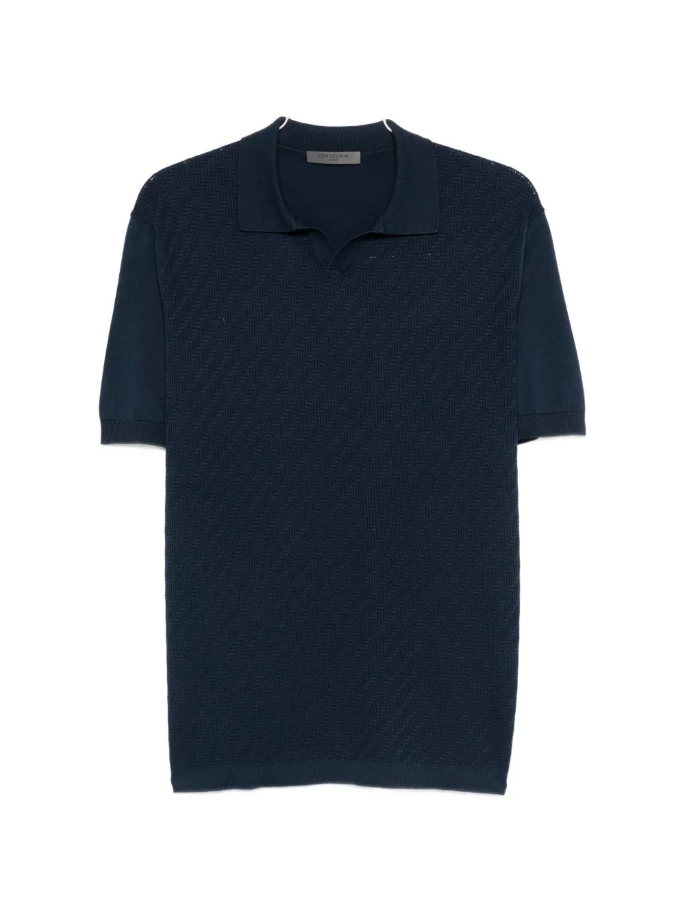 textured polo shirt - 1