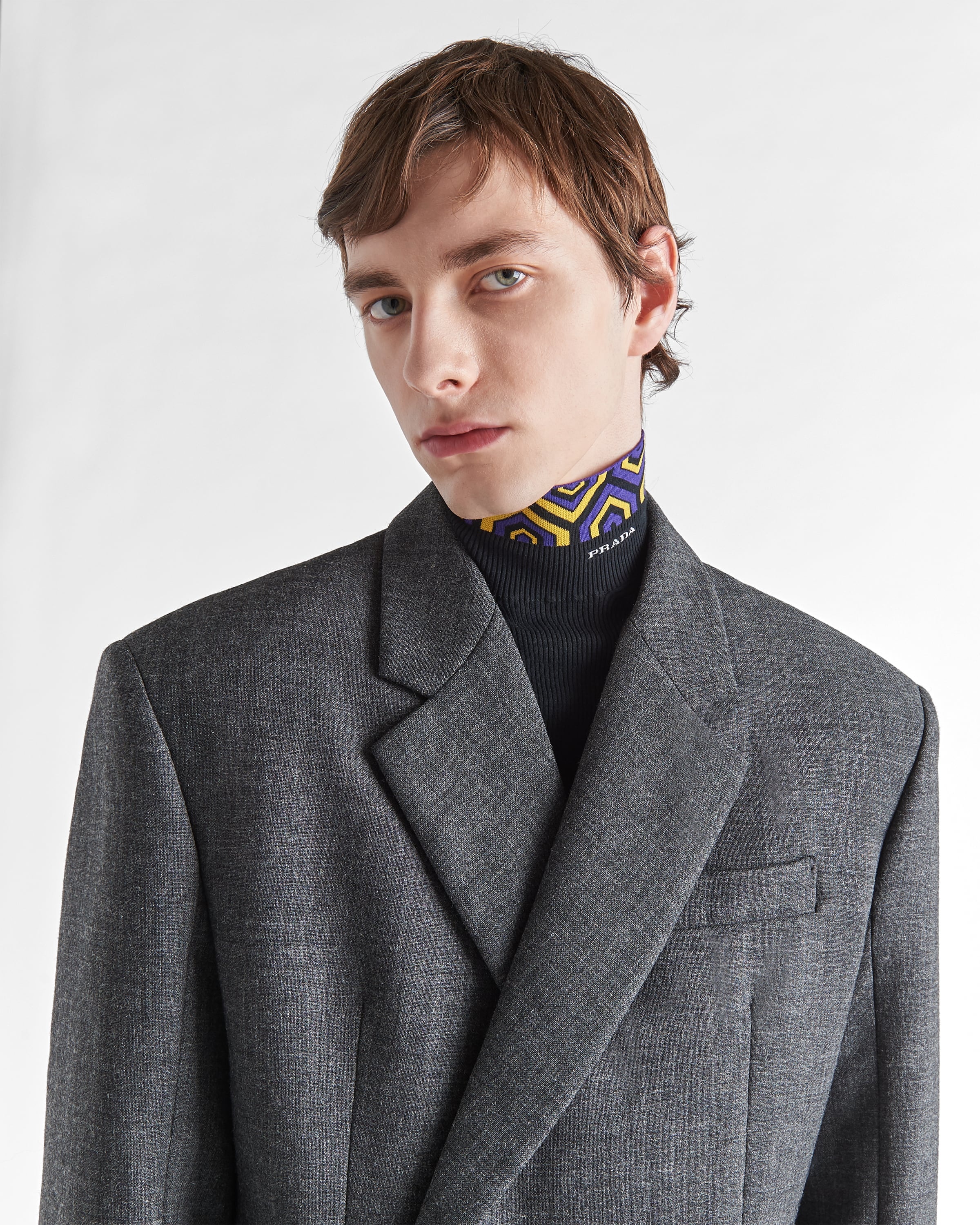 Double-breasted wool jacket - 3