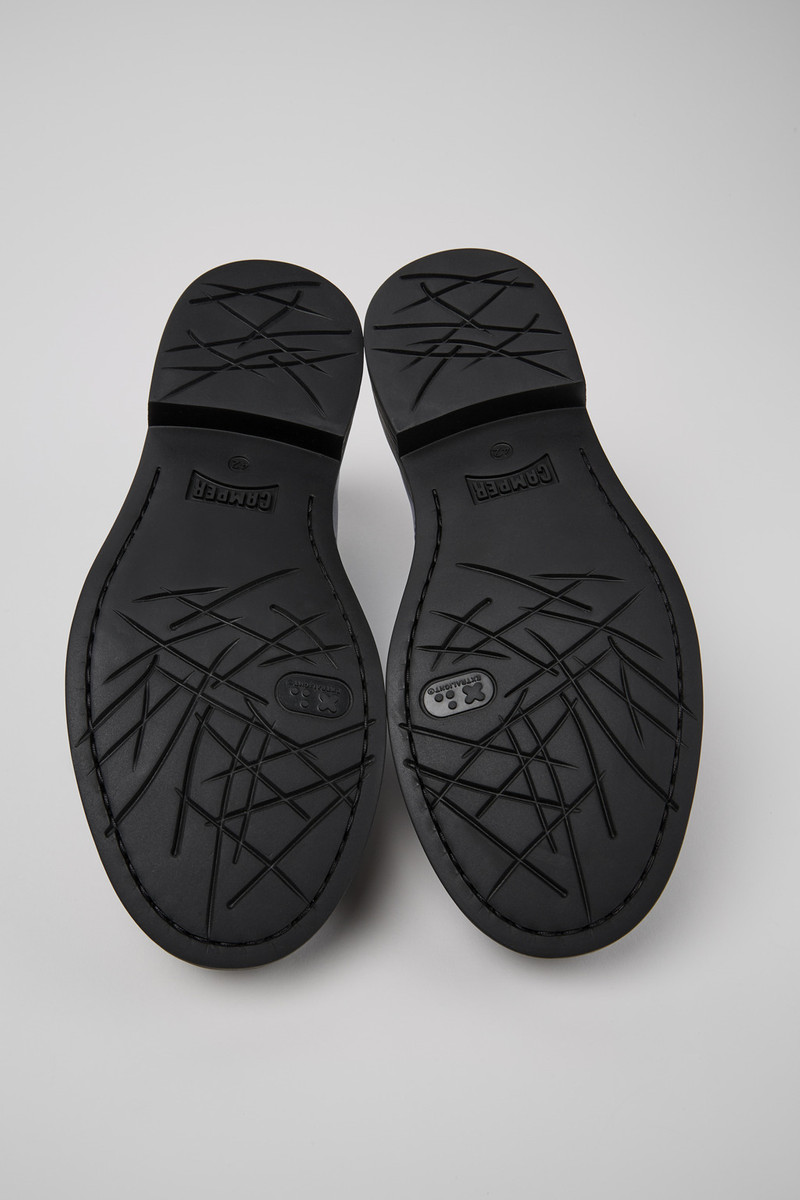 Black leather shoes for men 5