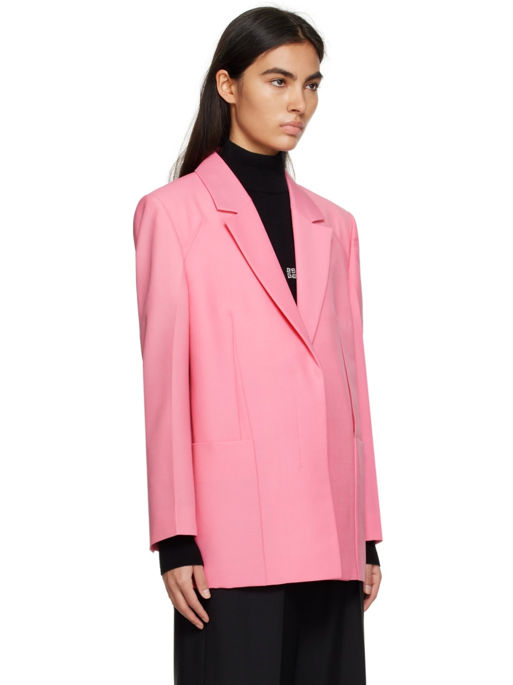 Pink Oversized Blazer - 2