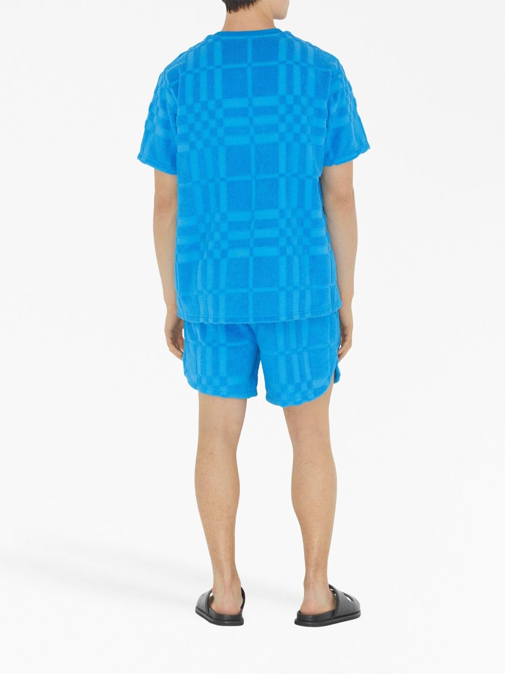 check-pattern above-knee length shorts - 4