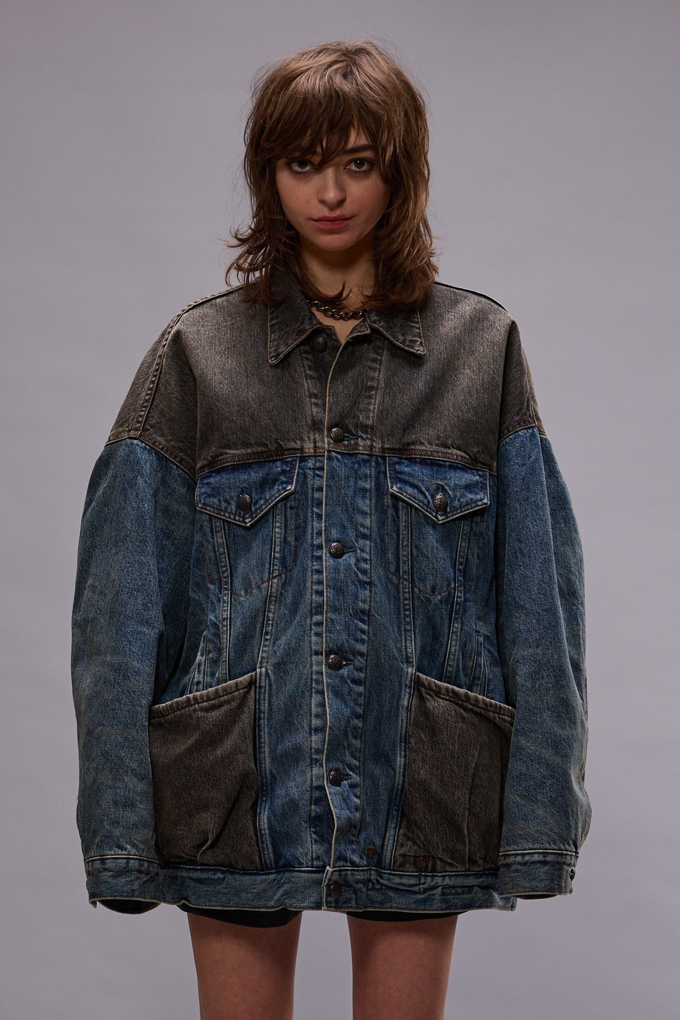 LACEY TRUCKER JACKET - DAWSON INDIGO COLOR BLOCK - 2
