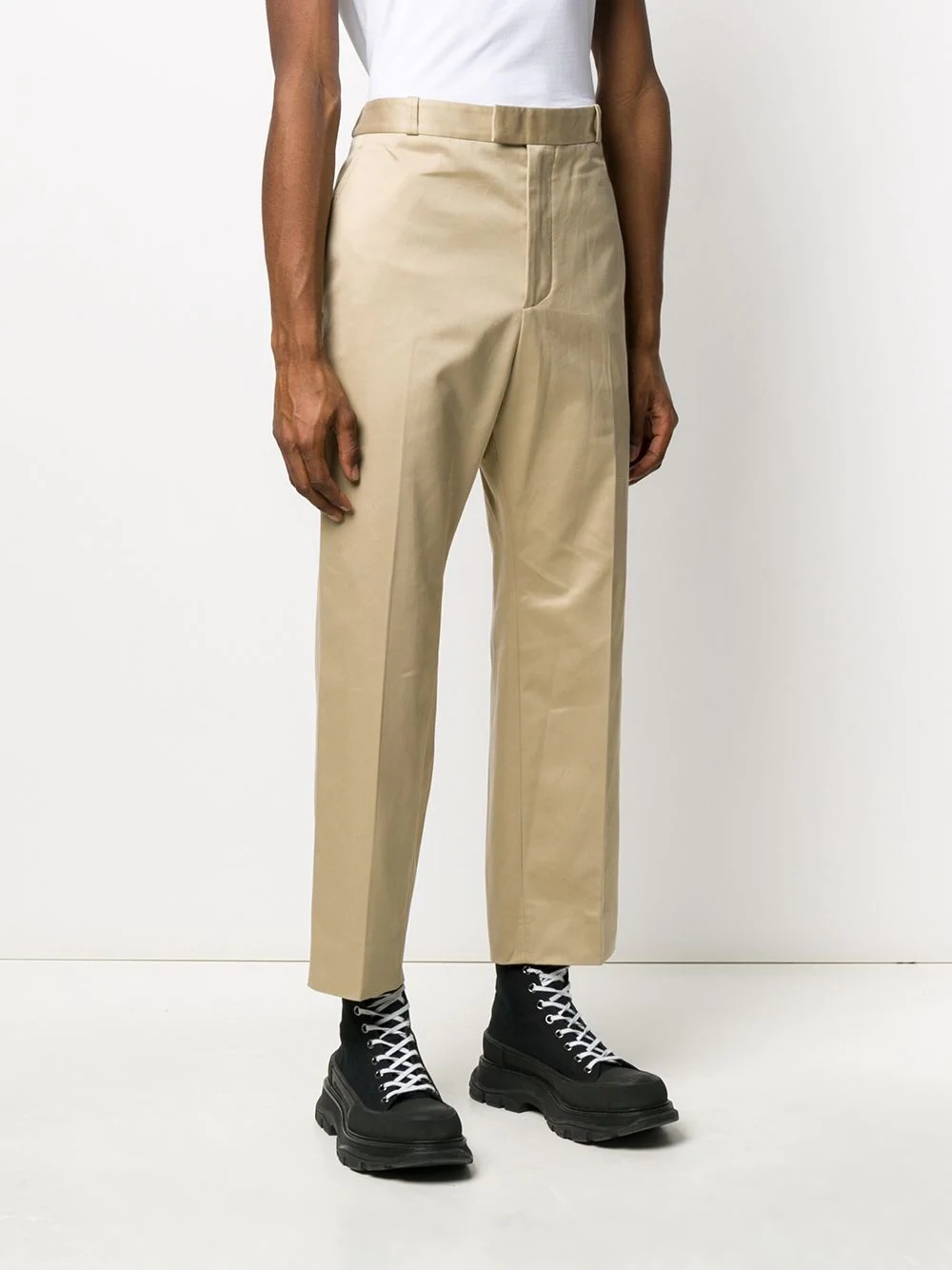 high-rise straight-leg trousers - 3