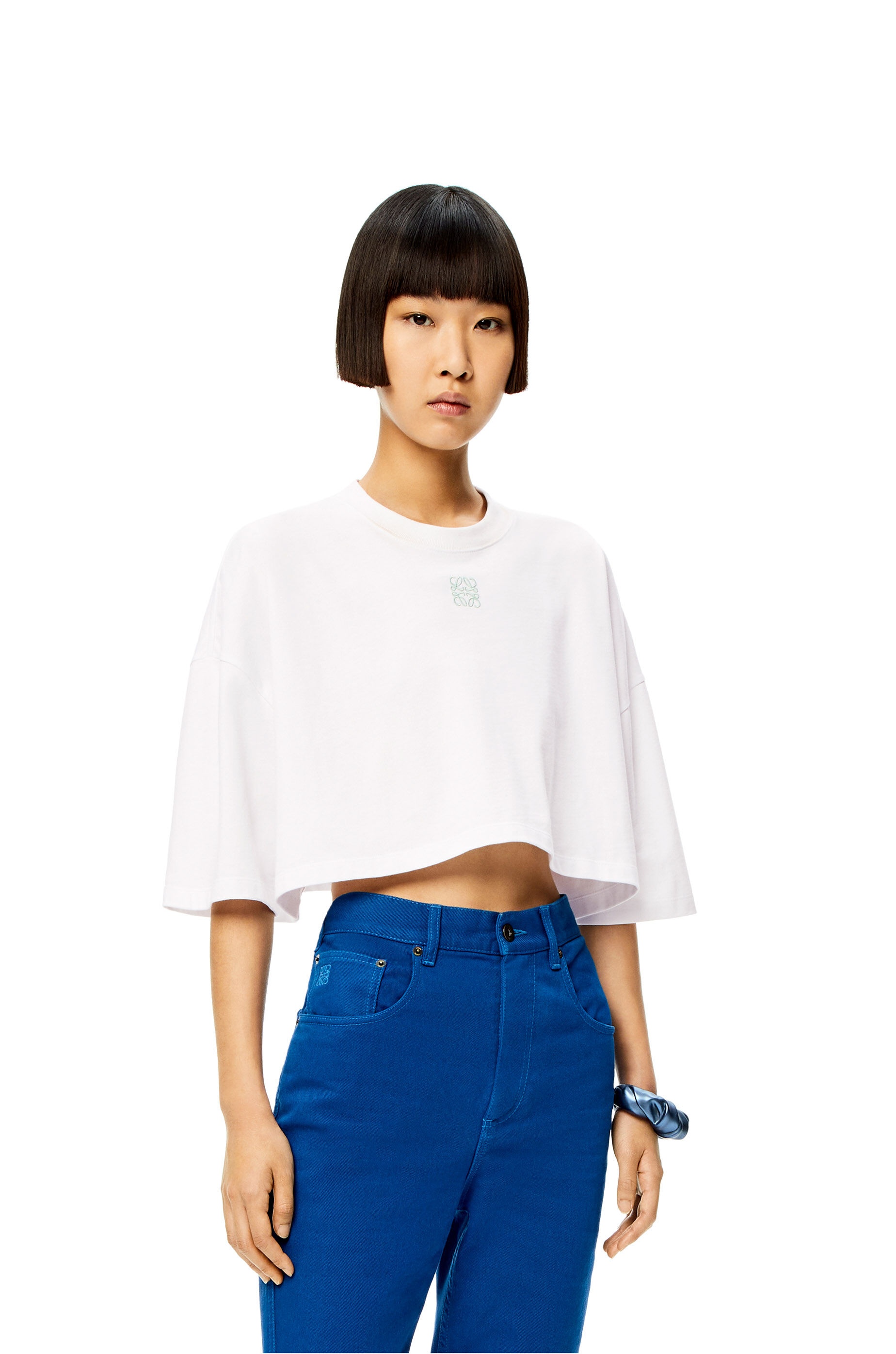 Cropped Anagram T-shirt in cotton - 3