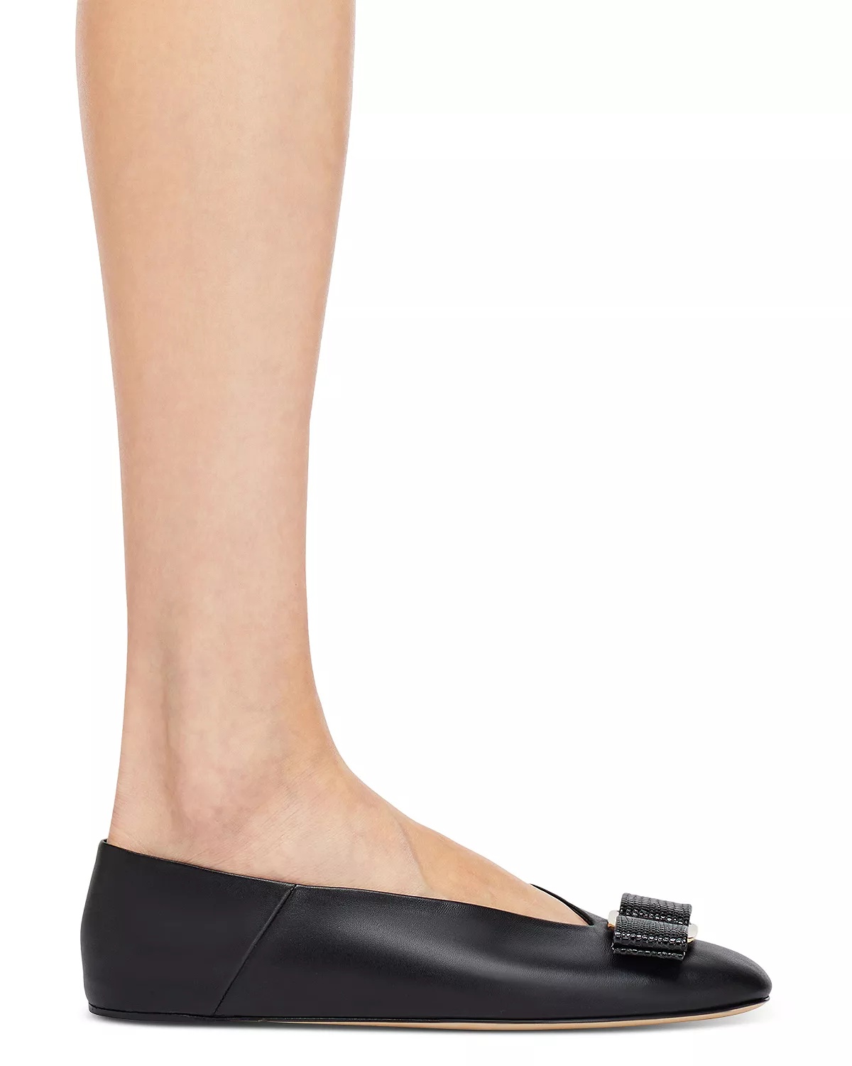 Women's Vanna Leather Hardware Bow Flats - 2
