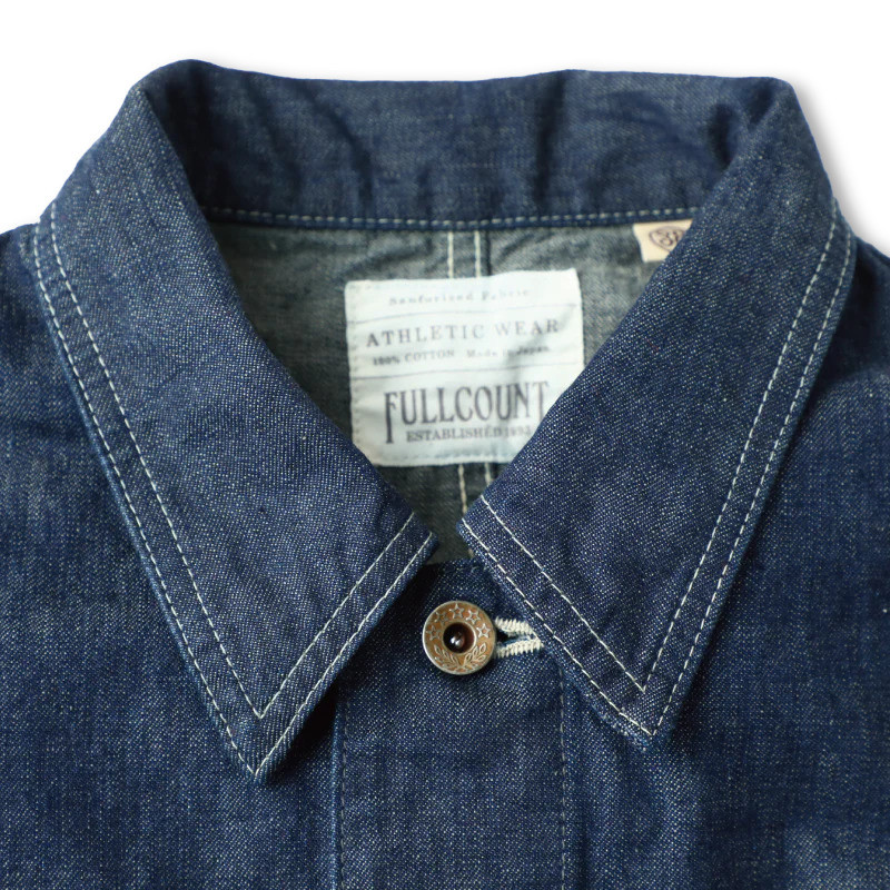 FULLCOUNT 2015-1 - Denim Chore Jacket Indigo Blue outlook
