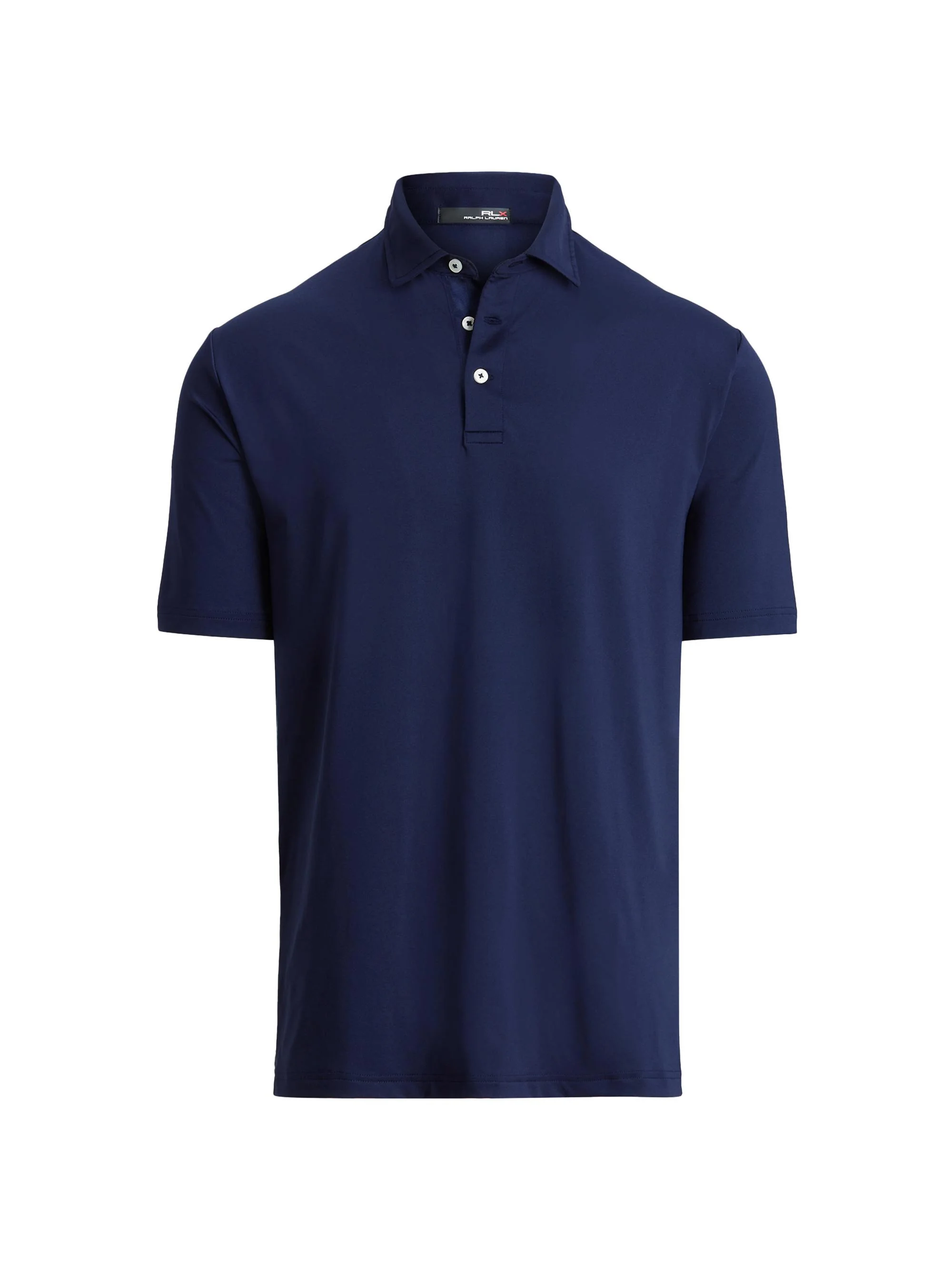 Men's Woven Polo Shirt - French Navy - 1