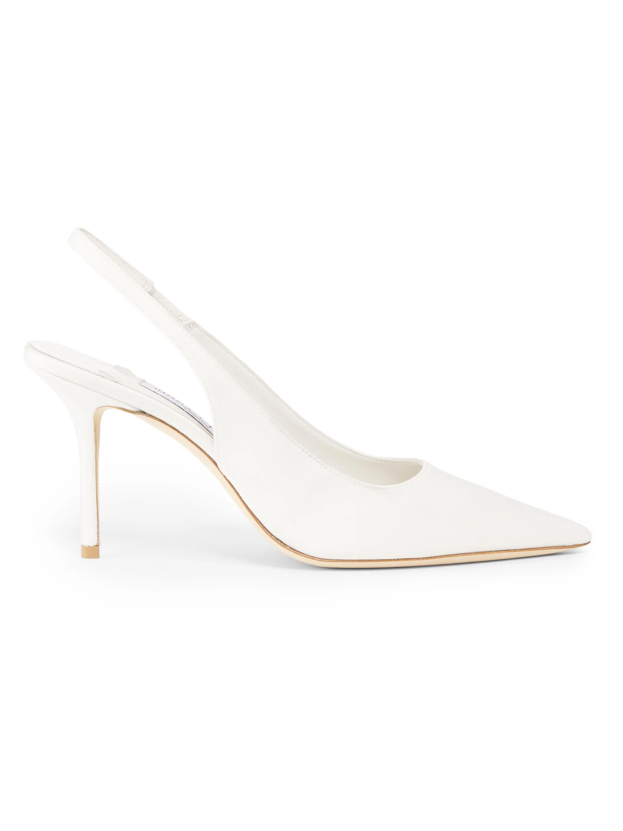 Women's Love 85MM Satin Slingback Pumps - Ivory - 1