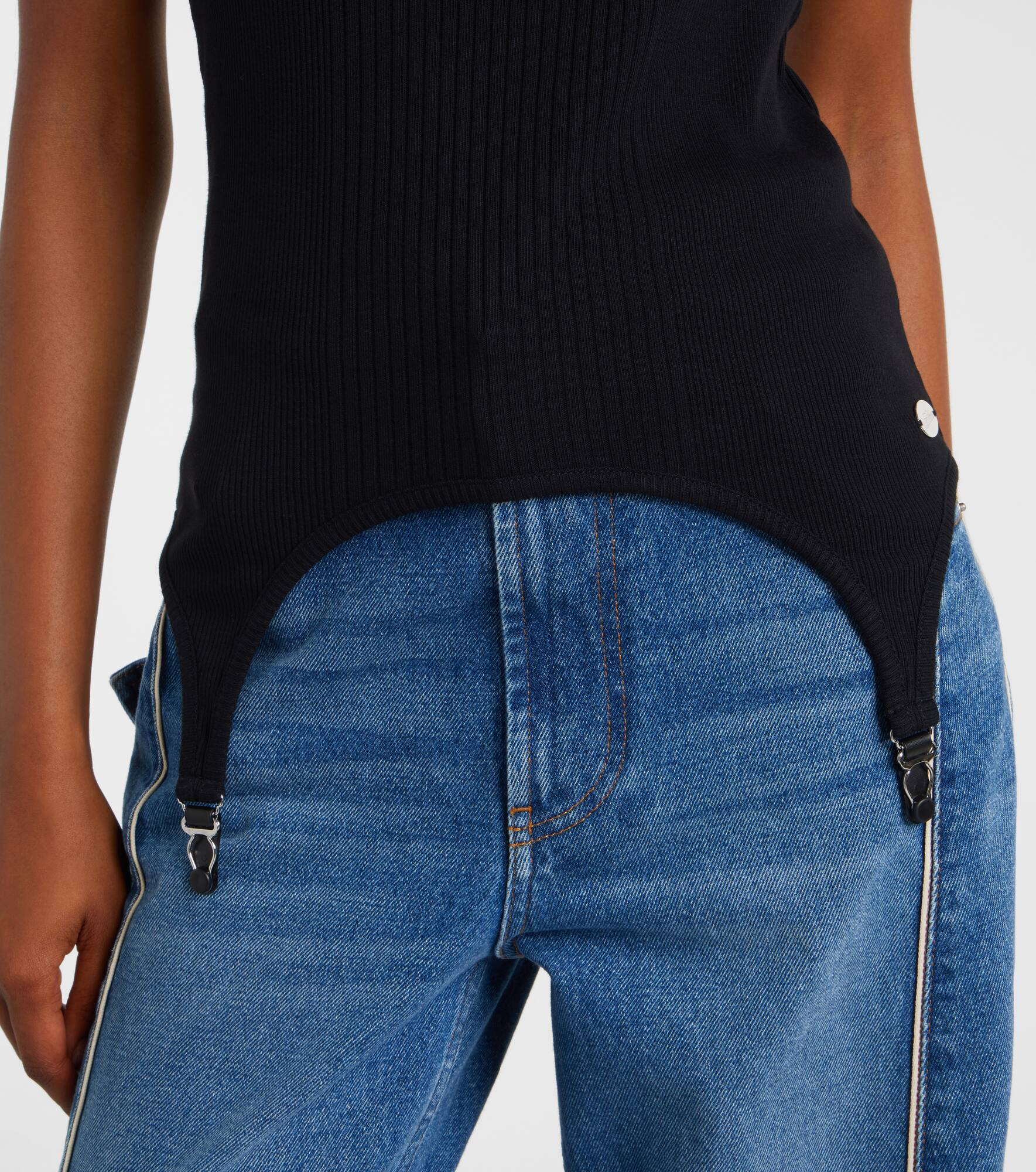 Ribbed-knit cotton jersey tank top - 5