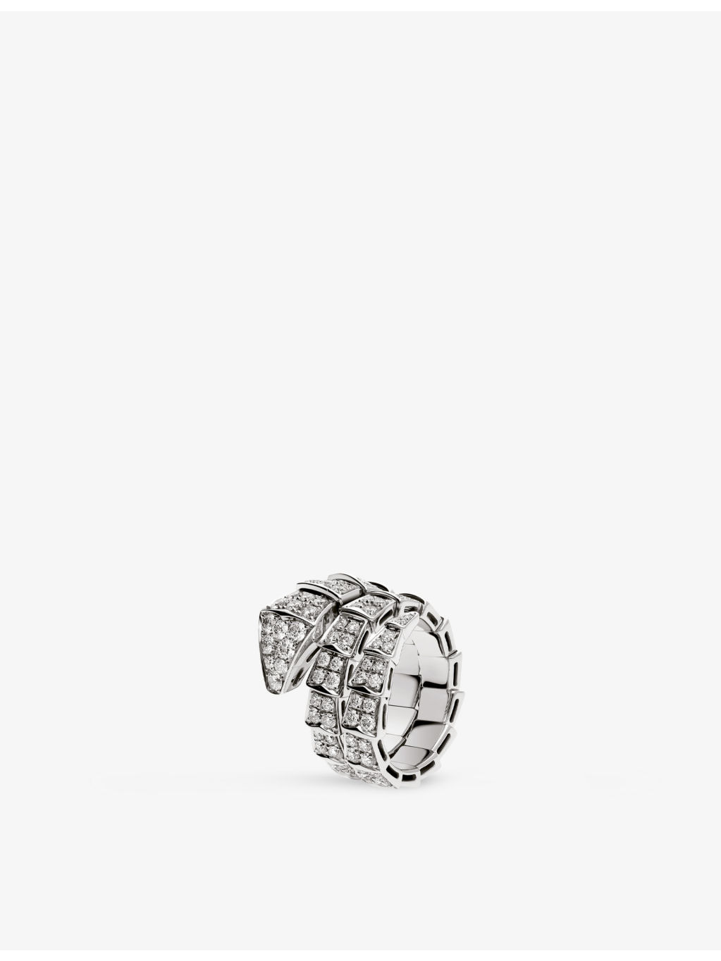 Serpenti 18kt white-gold and diamond ring - 1