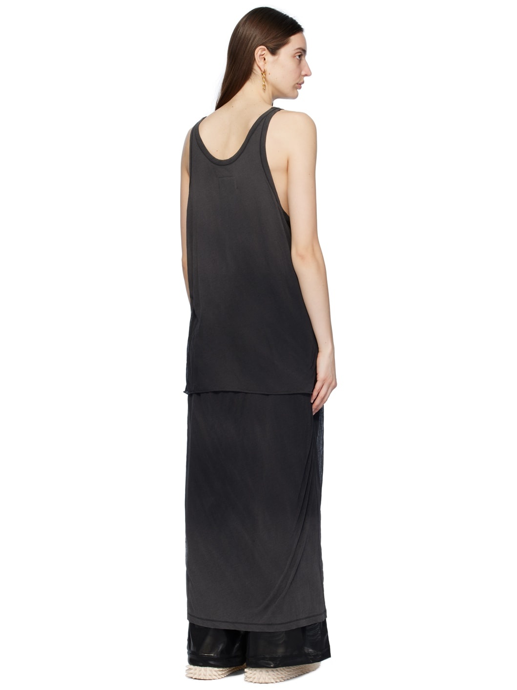 Black Layered Maxi Dress - 3