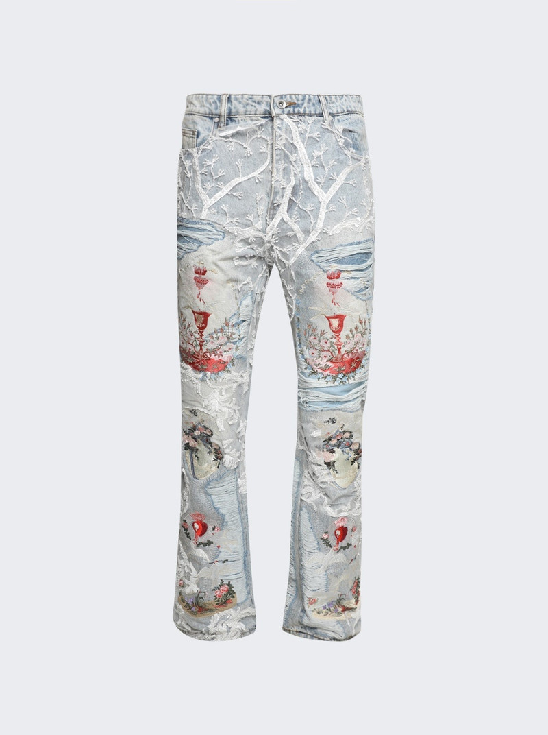 Chalice embroidered staright-leg jeans - 1