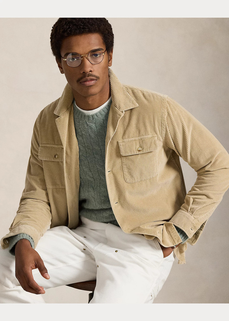 Suede-Patch Cable-Knit Sweater 6