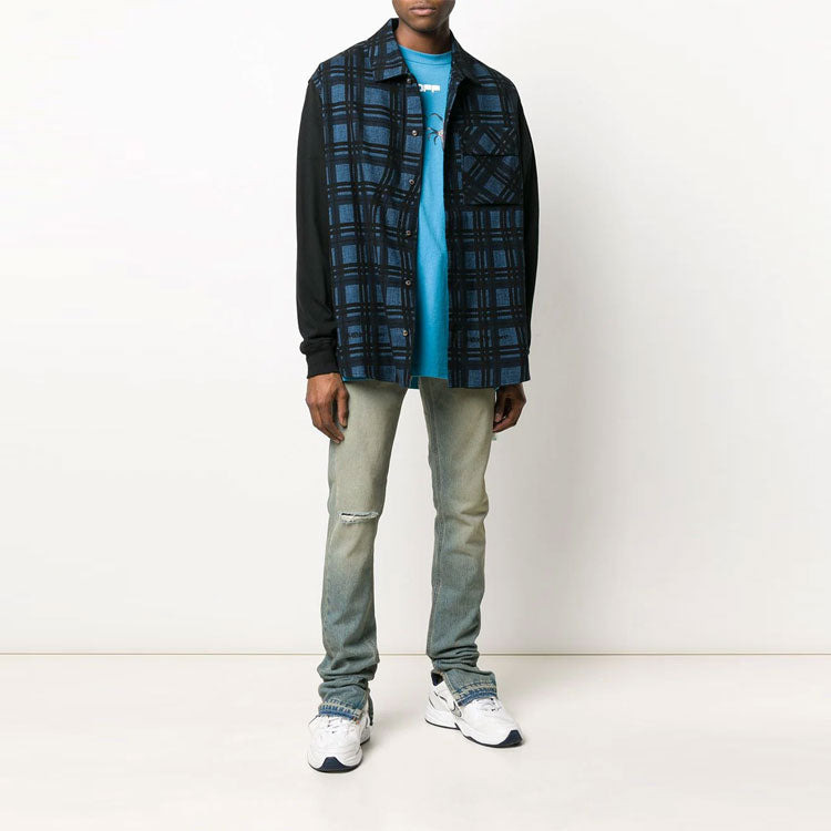 Off-White Arachno Arrow Print Printing Short Sleeve Loose Fit Blue OMAA038S201850013088 - 2