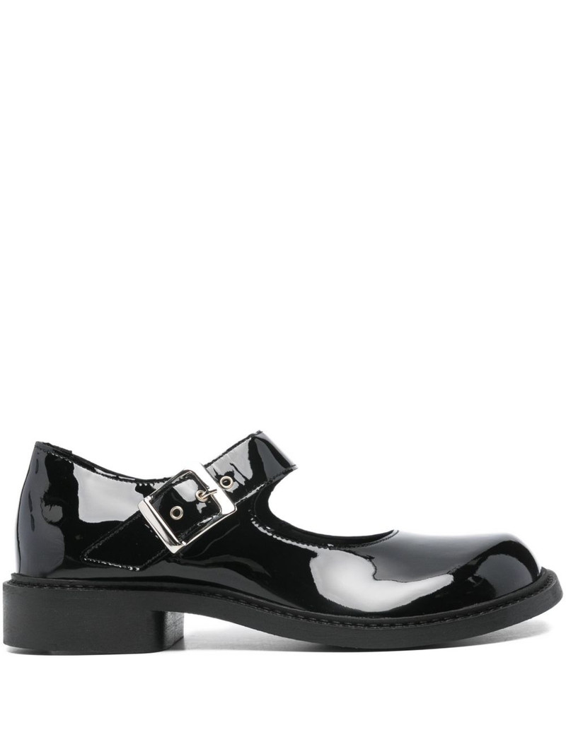 buckle patent ballet flats 1