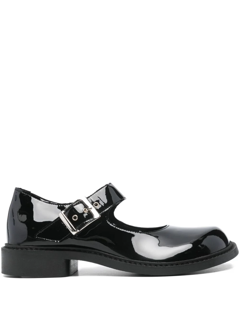 buckle patent ballet flats - 1