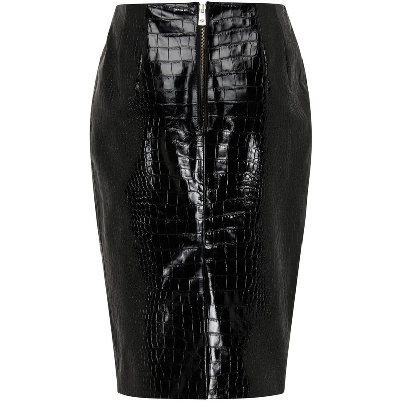 Crocodile print skirt 3