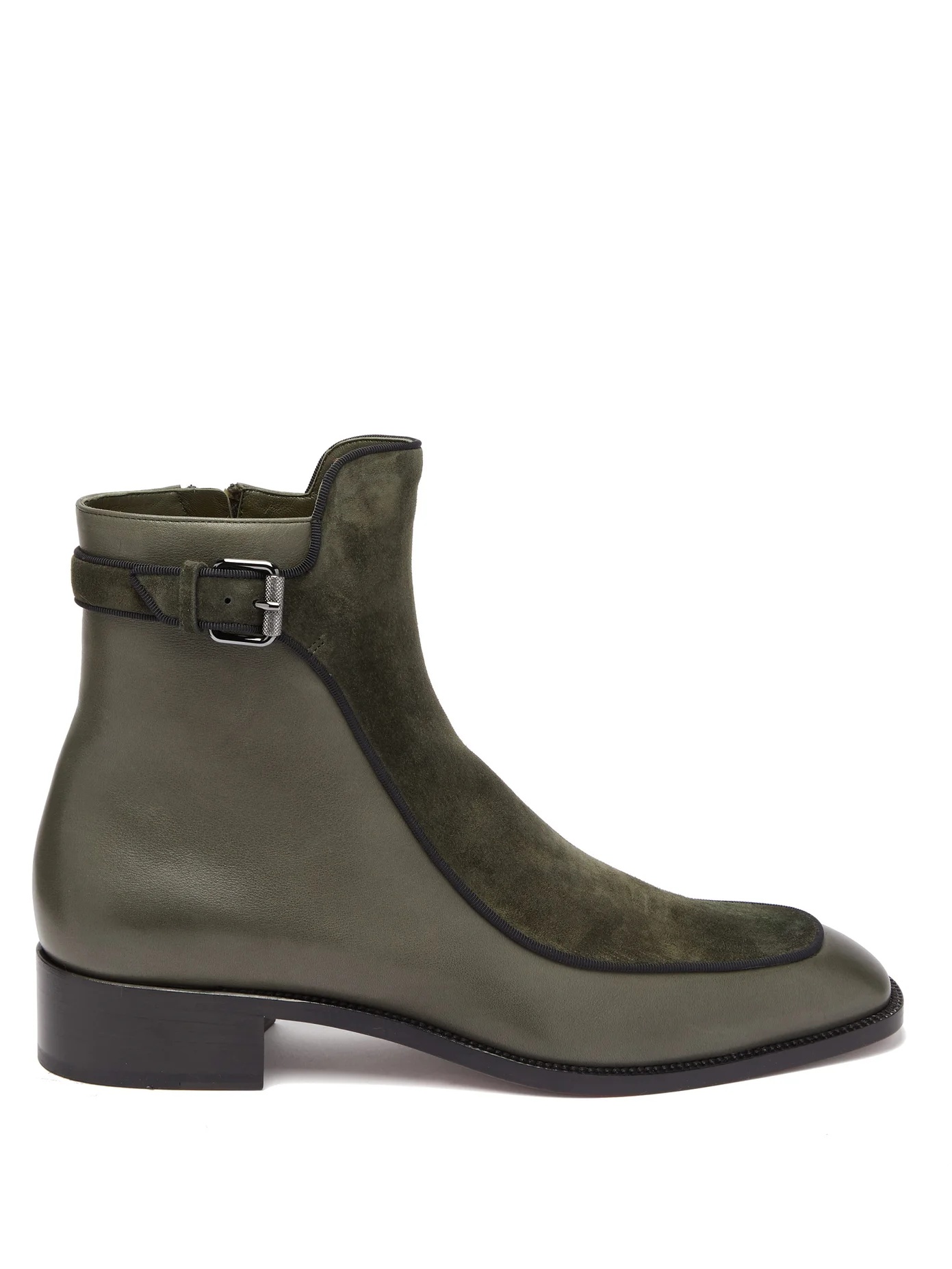 Ecritoir suede and leather ankle boots - 1